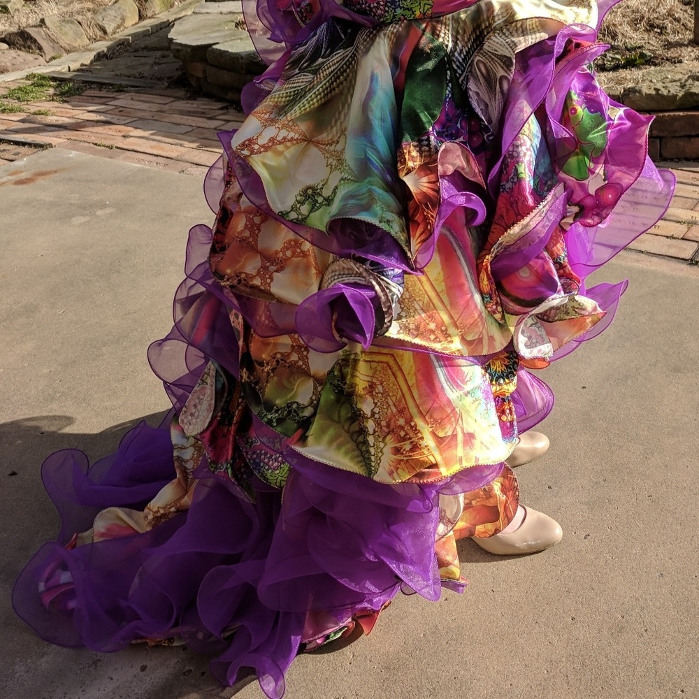 GORGEOUS Multi-colored Prom Dress - Picture 4 of 8